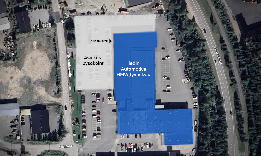 BMW Jyväskylä asiakaspysäköintikartta