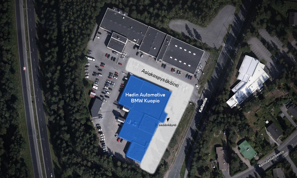 BMW Kuopio asiakaspysäköinti