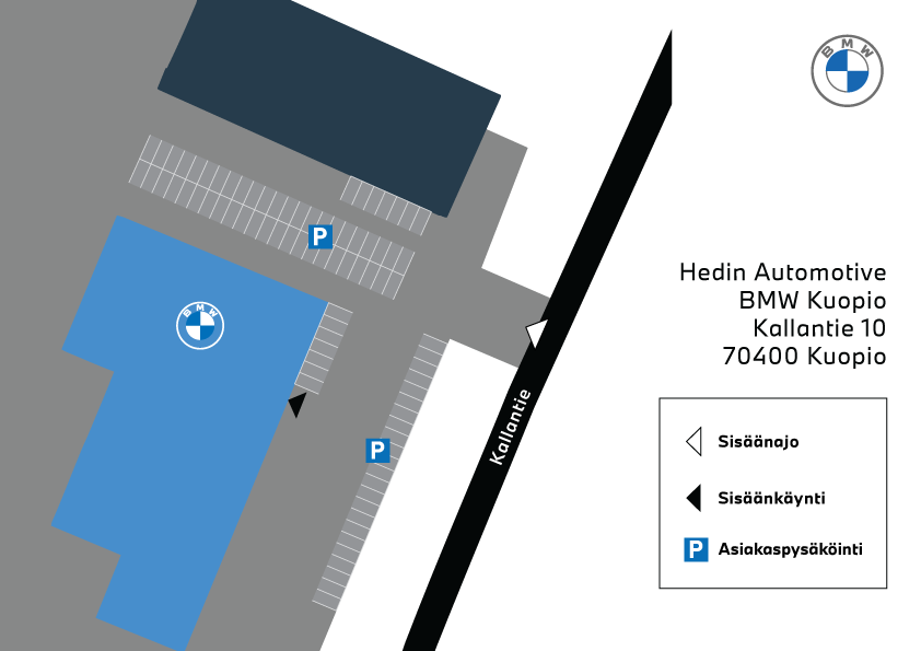 BMW Kuopio asiakaspysäköinti