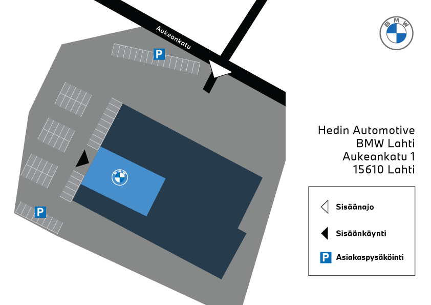 BMW Lahti asiakaspysäköinti