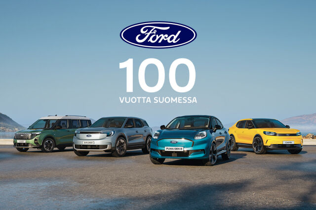Ford 100 v. Juhlaviikko Hedin Automotivella 10. -18.4. Tervetuloa.