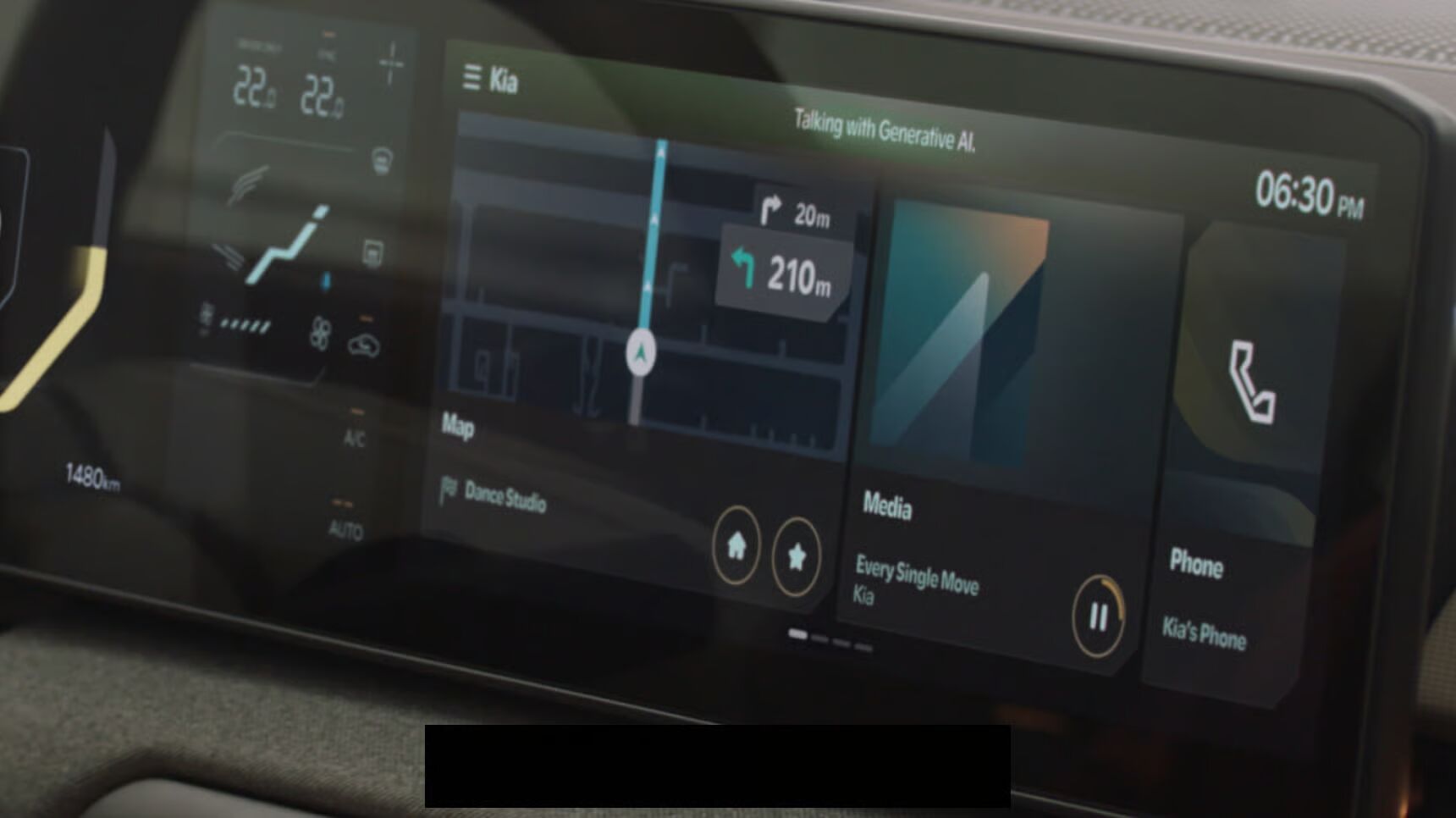 Uusi Kia EV4 digitaalinen näyttö