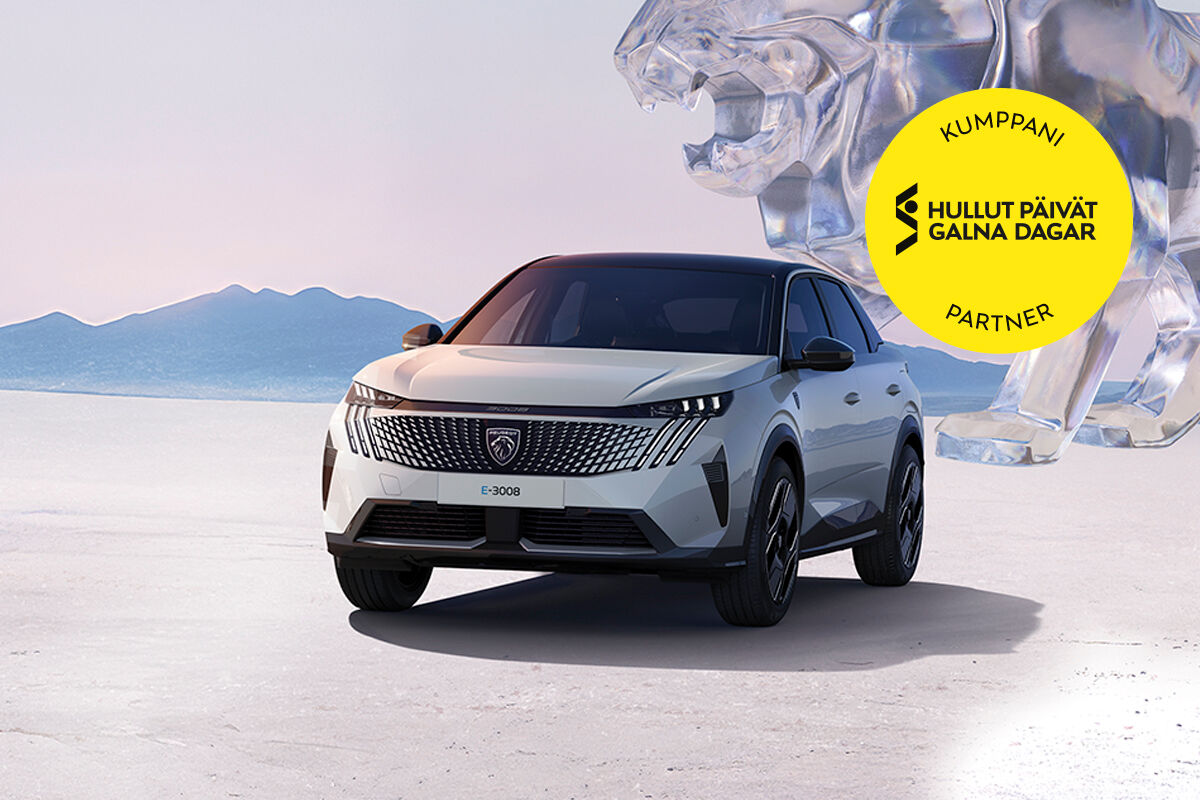 Peugeot E-3008 Hullun helppolla Yksityisleasingillä 559 €/kk