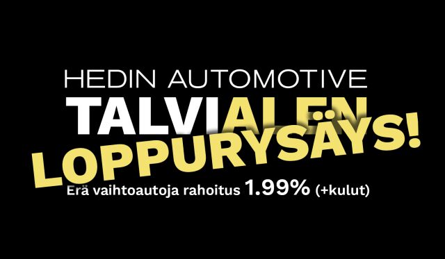 Erään vaihtoautoja rahoitus 1.99% (+kulut) ja koko muu vaihtoautovalikoima 2,99 % (+kulut)
