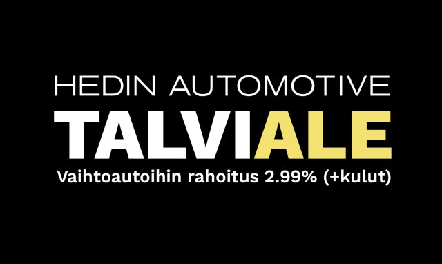 Rahoituskorko 2,99% (+kulut) kaikkiin vaihtoautoihin