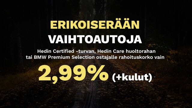 Rahoituskorko vain 2,99 % +kulut!