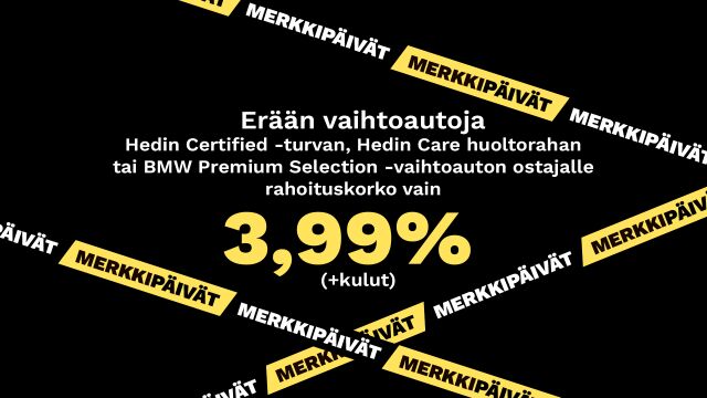 Rahoituskorko vain 3,99 % +kulut!