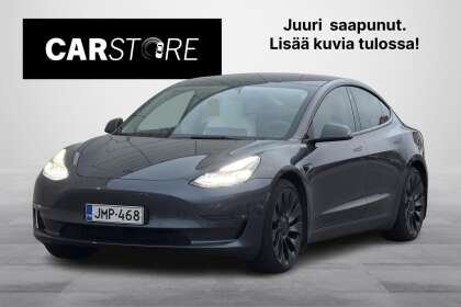 Tesla Model 3 Performance // 20" Uberturbine / Autopilotti / AMD Ryzen / ILP / Midnight Silver / 1.om Suomiauto! - JMP-468
