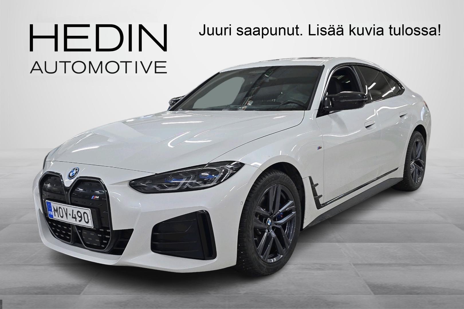 BMW i4 M50 M50 Super Charged//Istuin-tuuletus/ Ajoavustimet/ H&K/ Kattoluukku/ Koukku/ Laser/ HUD/ Nahka Dash