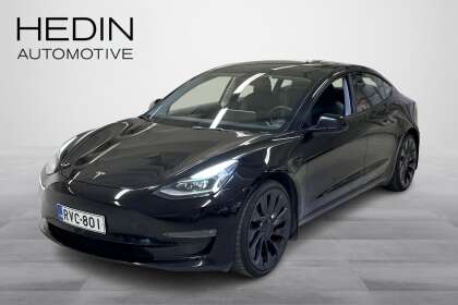 Tesla Model 3 Performance // FSD Autopilot 3 / Sähköinen takaluukku / Täysin musta / Track Mode / // - RVC-801