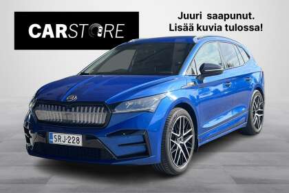 Škoda Enyaq 85x 4x4 RS // 1. om / Matrix LED / Peruutuskamera / Muistipenkki hieronnalla / ACC / Race Blue! - SRJ-228