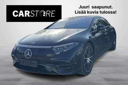 Mercedes-Benz EQS 450 4MATIC AMG // Hyperscreen / Tuuletetut nappanahat / Panoraama / HUD / Burmester / Koukku / DTR+ - TA-041756